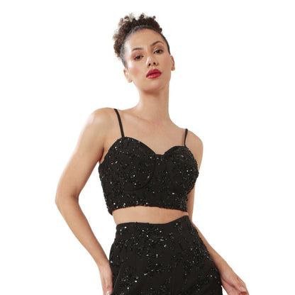 MODO CALDO Black Mystery Crop Top