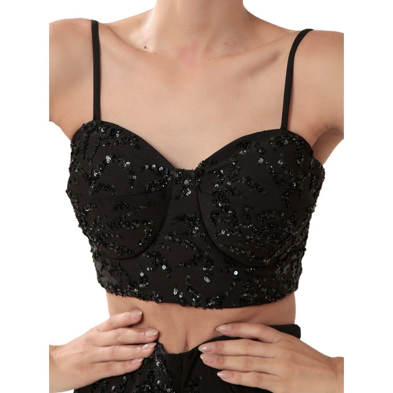 MODO CALDO Black Mystery Crop Top