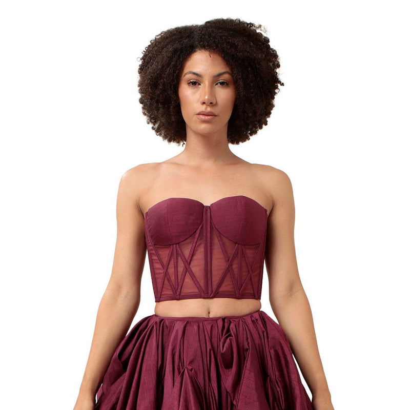MODO CALDO Purple Intimacy Corset Top