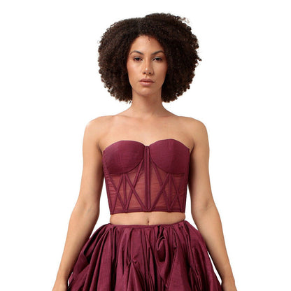 MODO CALDO Purple Intimacy Corset Top