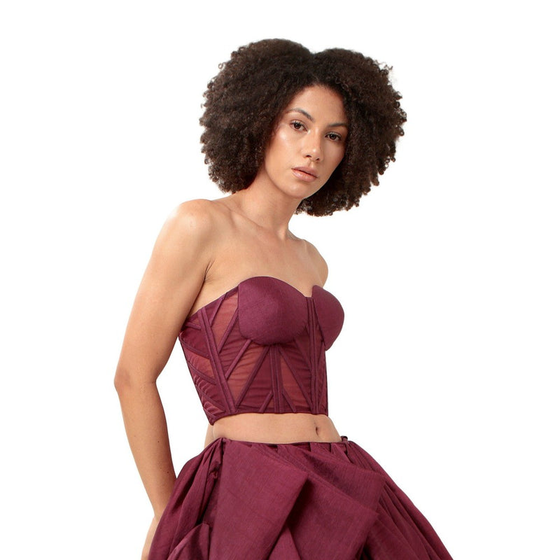 MODO CALDO Purple Attraction Corset Top