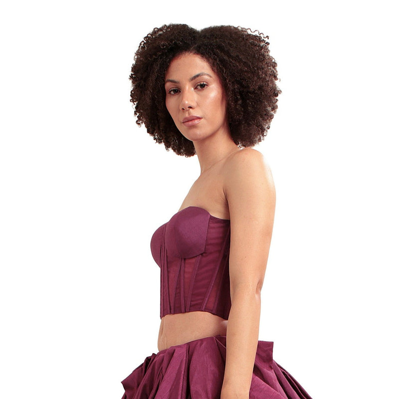 MODO CALDO Purple Understanding Corset Top