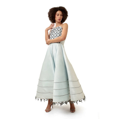 MODO CALDO Blue Crystal Gown