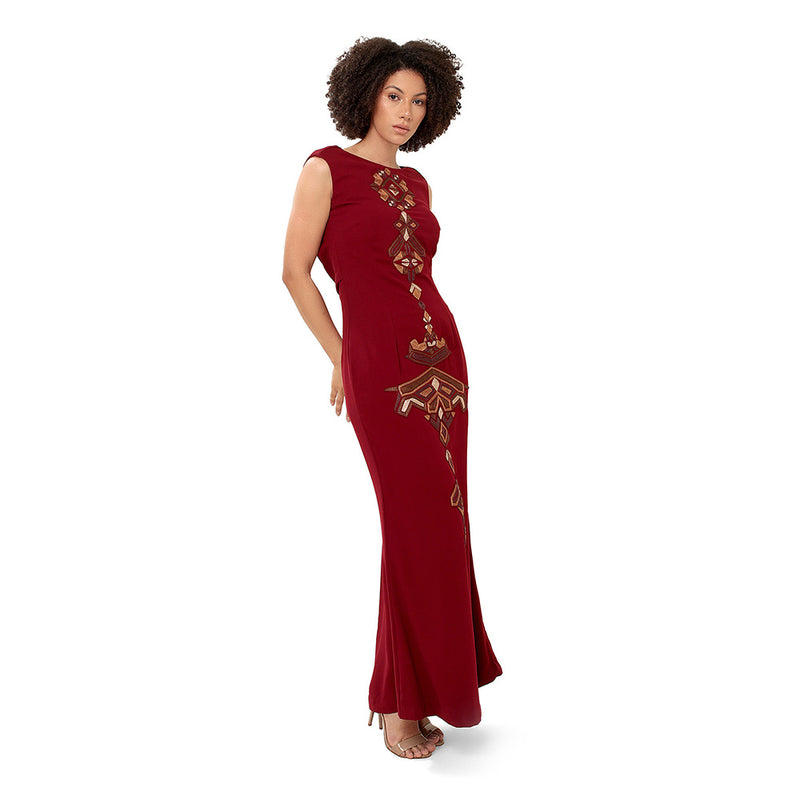MODO CALDO Maroon Limitless Dress