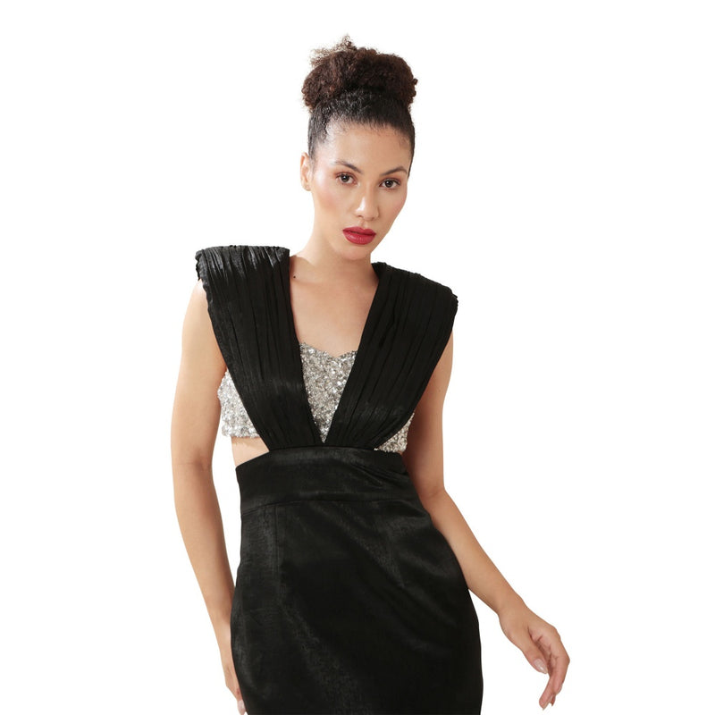 MODO CALDO Black Starlight Dress with Bustier