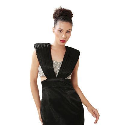 MODO CALDO Black Starlight Dress with Bustier
