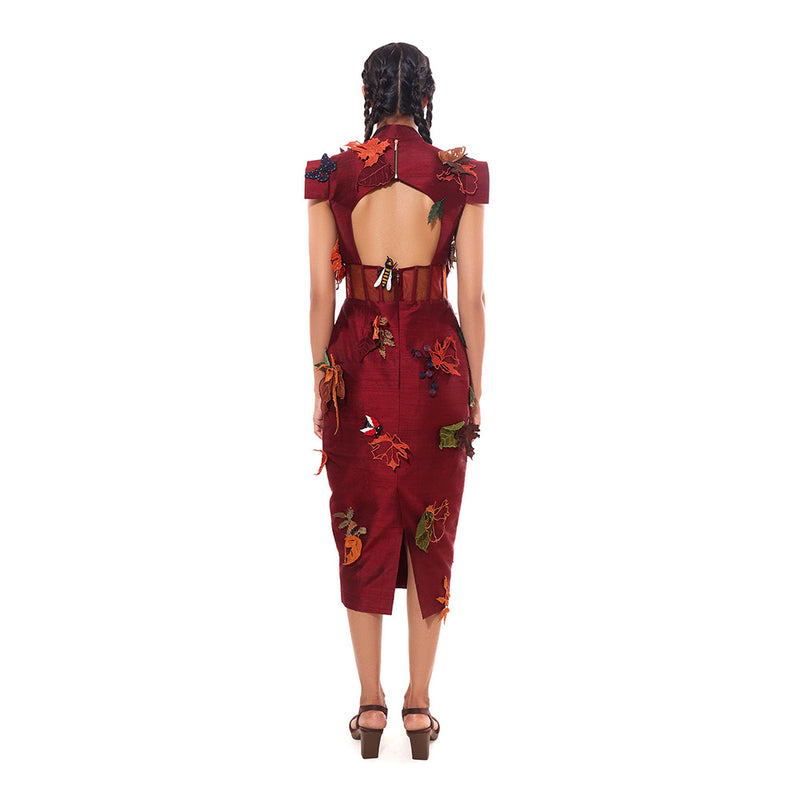 MODO CALDO Red Crimson Dusk Dress
