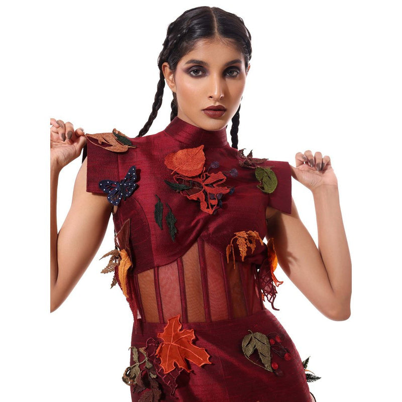 MODO CALDO Red Crimson Dusk Dress