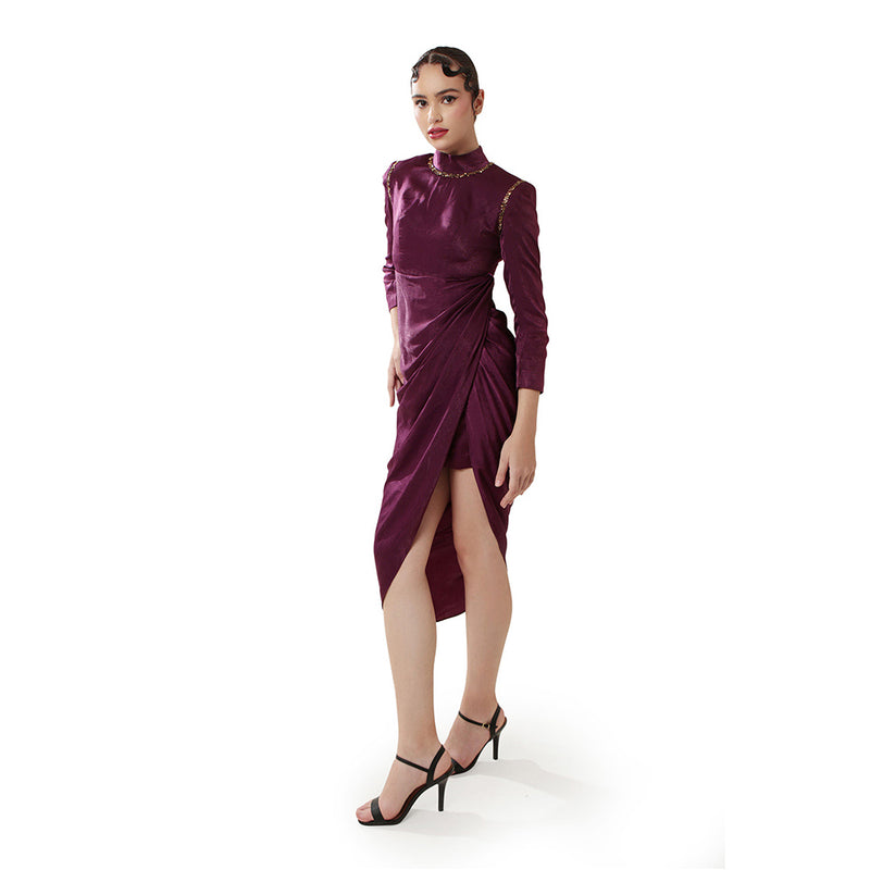 MODO CALDO Purple Shadowed Orchid Dress