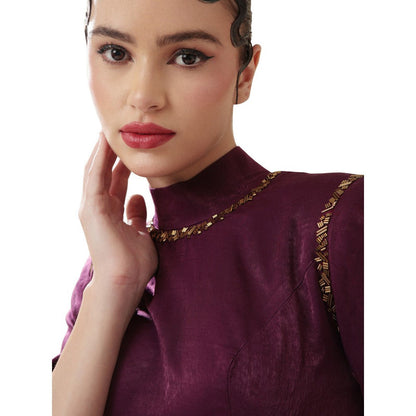 MODO CALDO Purple Shadowed Orchid Dress