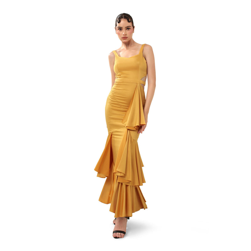 MODO CALDO Yellow Sunkissed Meadow Dress