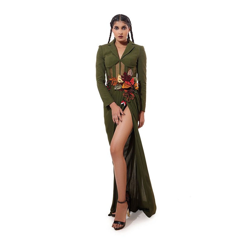 MODO CALDO Green Forest Ivy Dress
