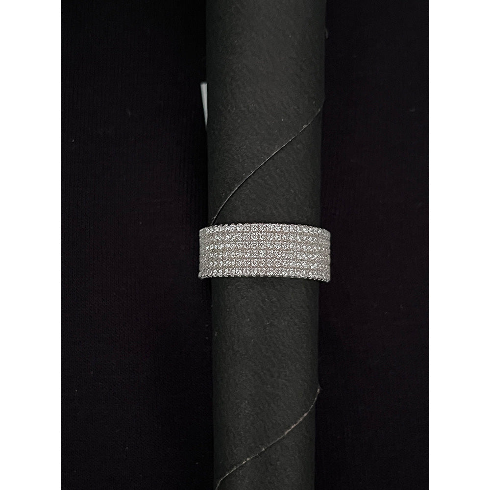 Mon Tresor 6 Row Diamond Dust Eternity Ring - White