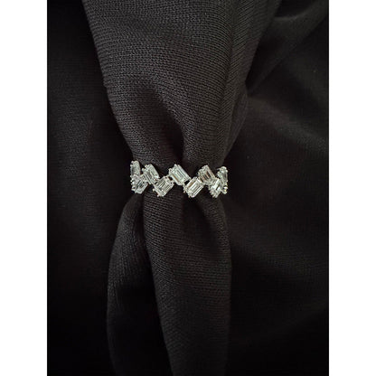 Mon Tresor Zig Zag Baguette Dia Eternity Ring - White