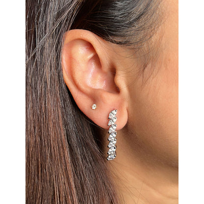 Mon Tresor Marquis Diamond Necklace with Pair of Earrings - White