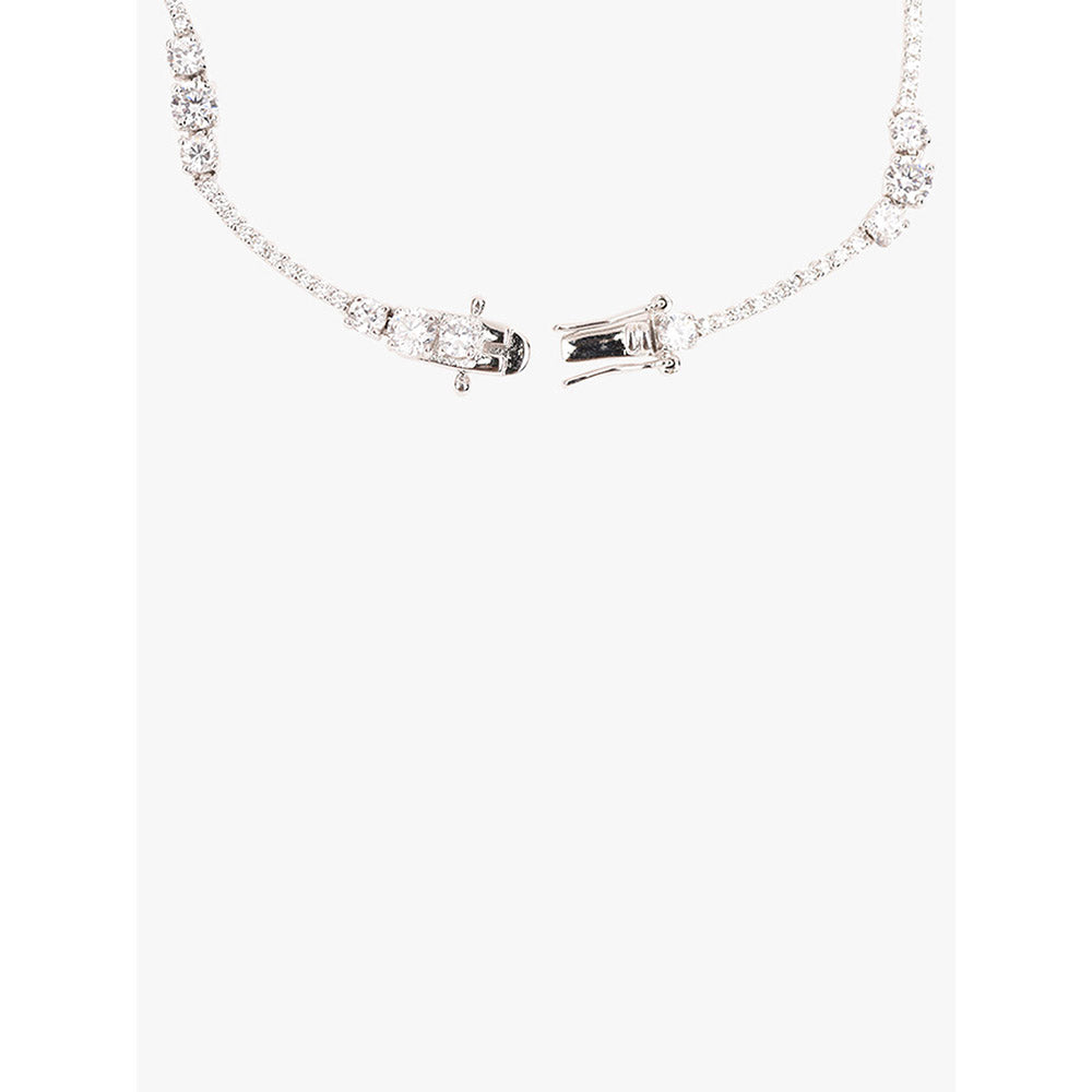 Mon Tresor Celeste Five Necklace with Pair of Earrings - White