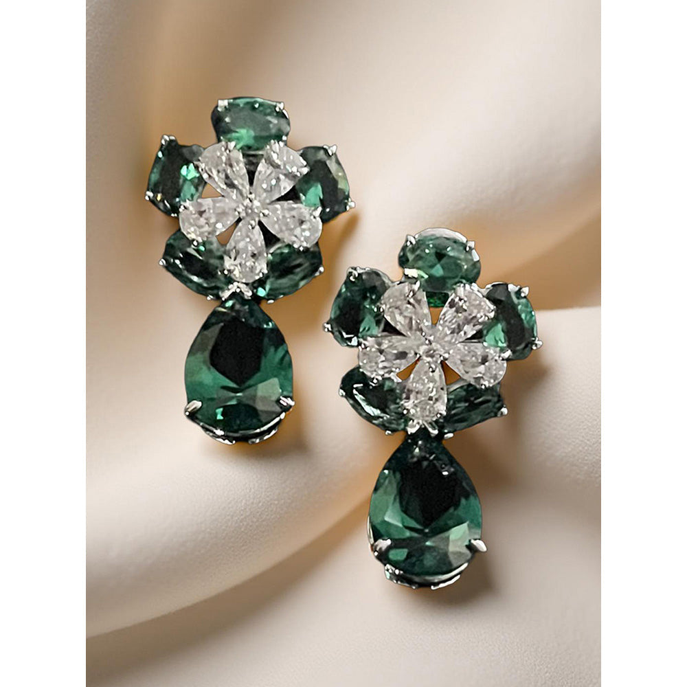 Mon Tresor Ethereal Meadow Earrings Green
