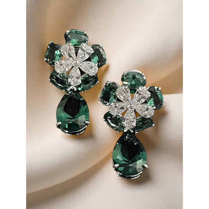 Mon Tresor Ethereal Meadow Earrings Green