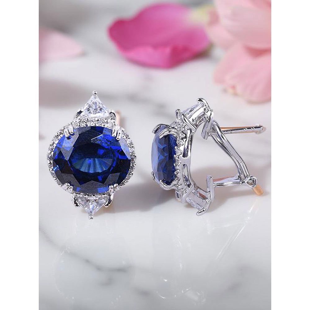 Mon Tresor Bali Style Blue Sapphire Earrings