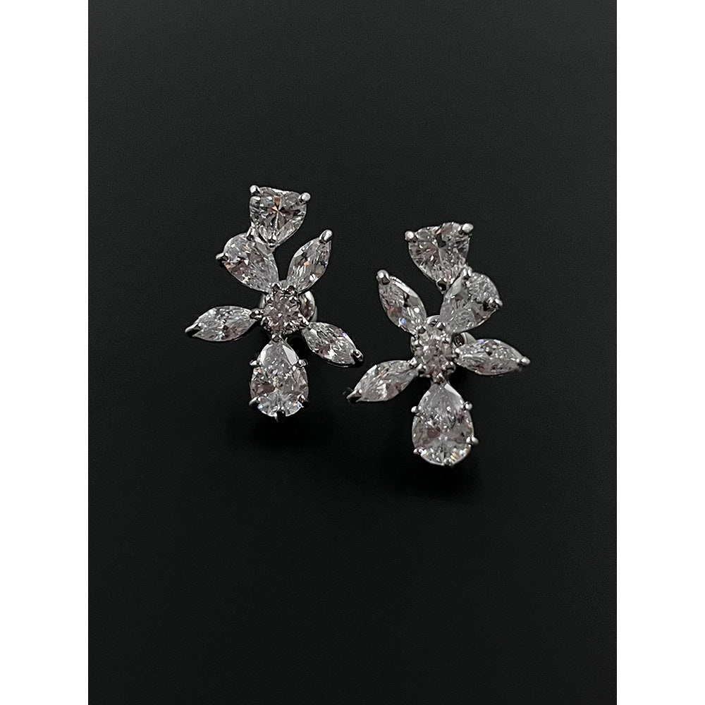 Mon Tresor Assorted Solitaire Stud Earrings - White