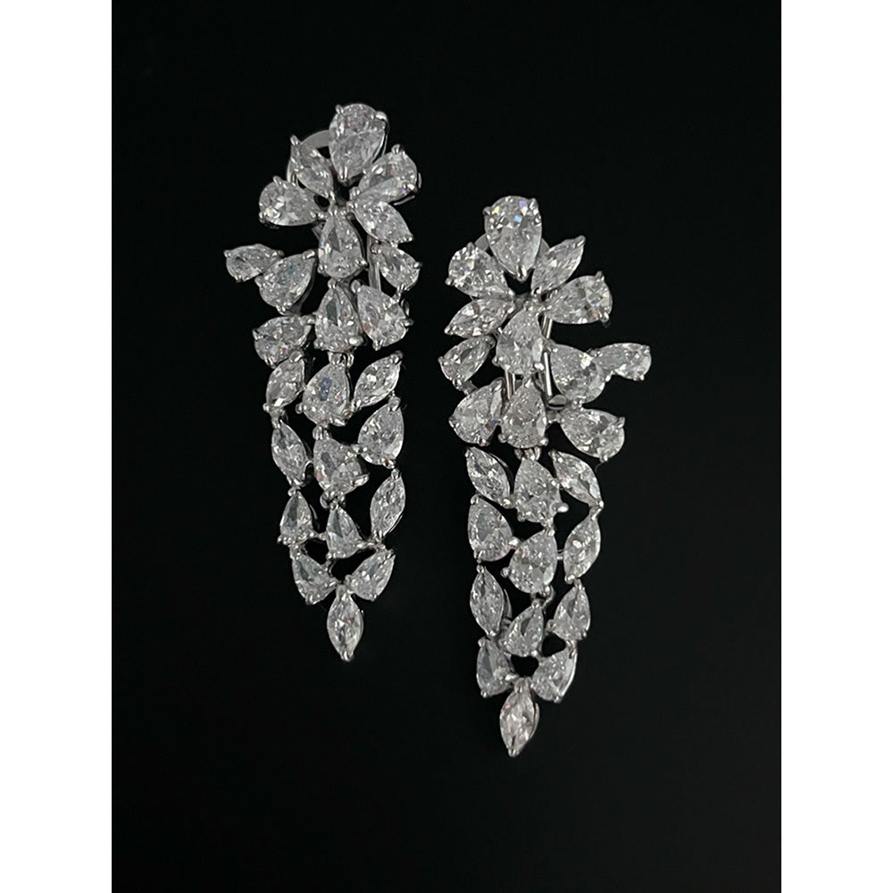Mon Tresor Chandelier Charm Drop Earrings - White