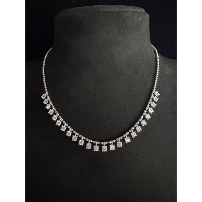Mon Tresor Ball Necklace With Diamond Drops - White