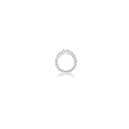 Mon Tresor White Graded Round Solitaire Eternity Band