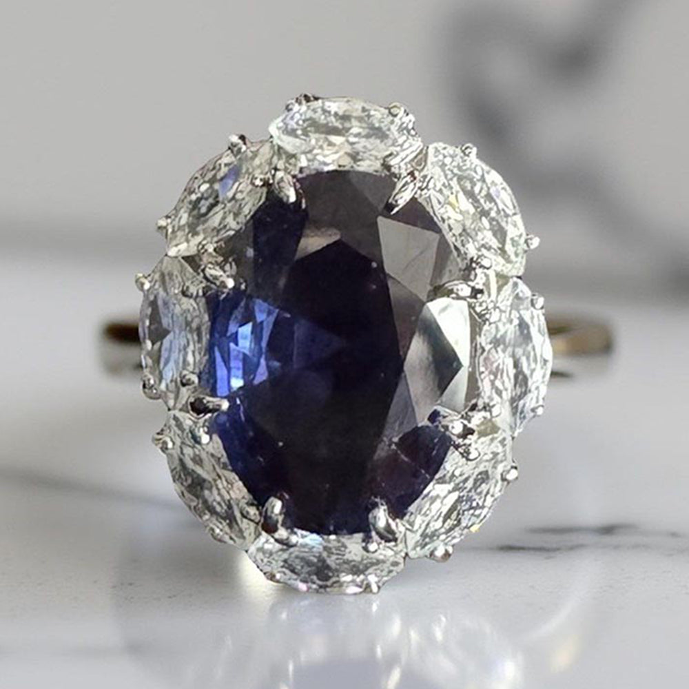Mon Tresor Blue Sapphire Dream Cocktail Ring