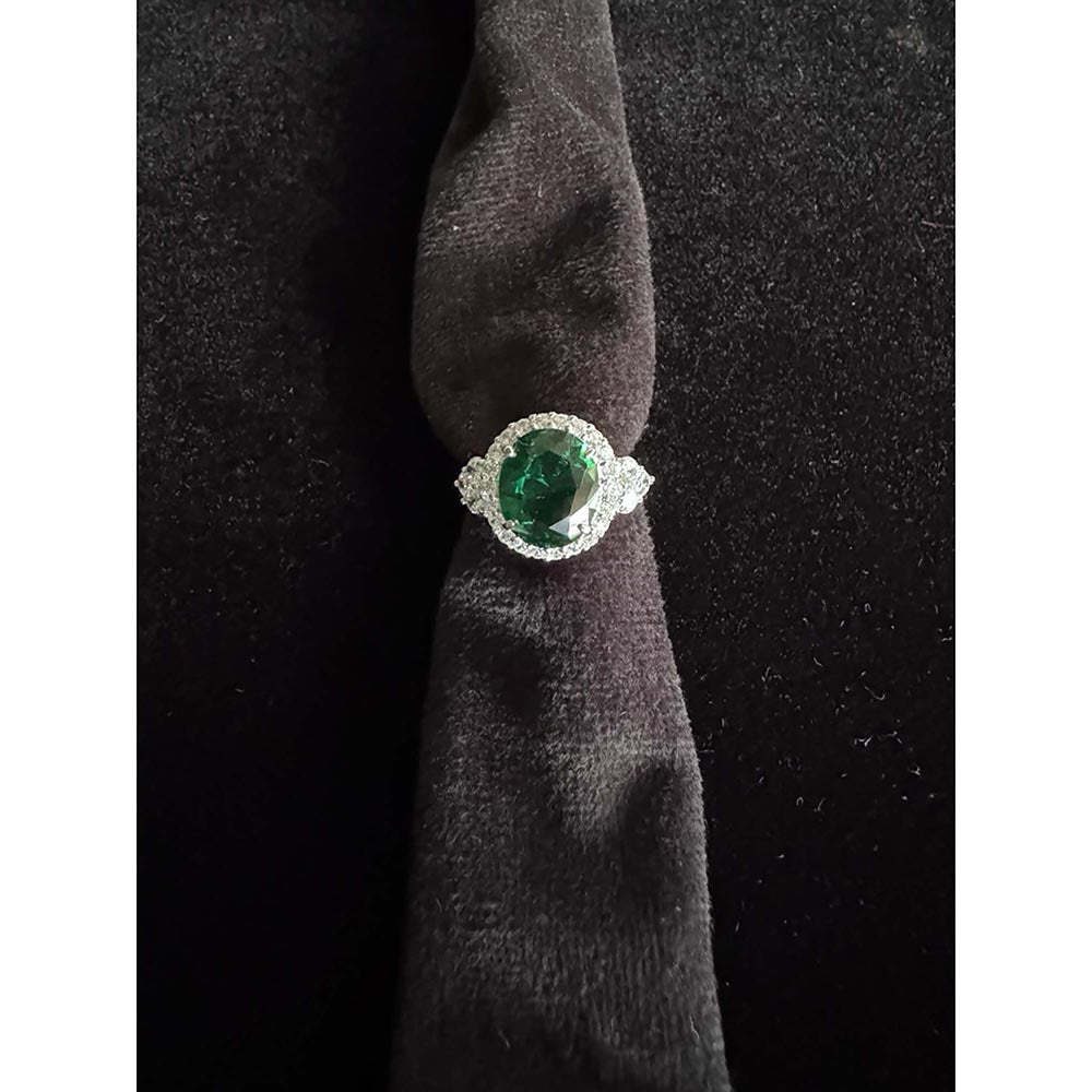 Mon Tresor Green Emerald Radiance Cocktail Ring
