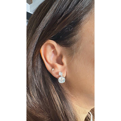 Mon Tresor White 5 Carat Solitaire Bali Earring