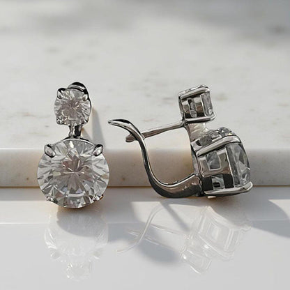 Mon Tresor White 5 Carat Solitaire Bali Earring