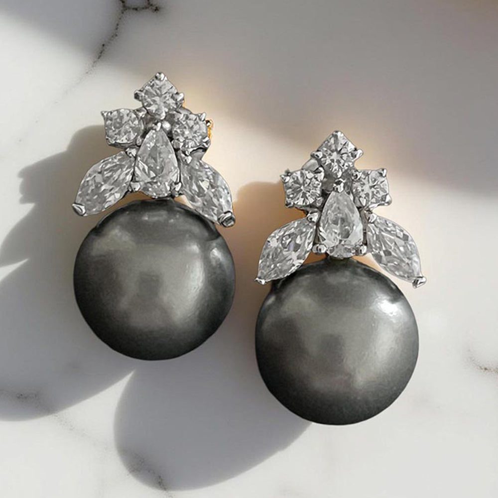 Mon Tresor Marquis Top With Grey Pearl Drop
