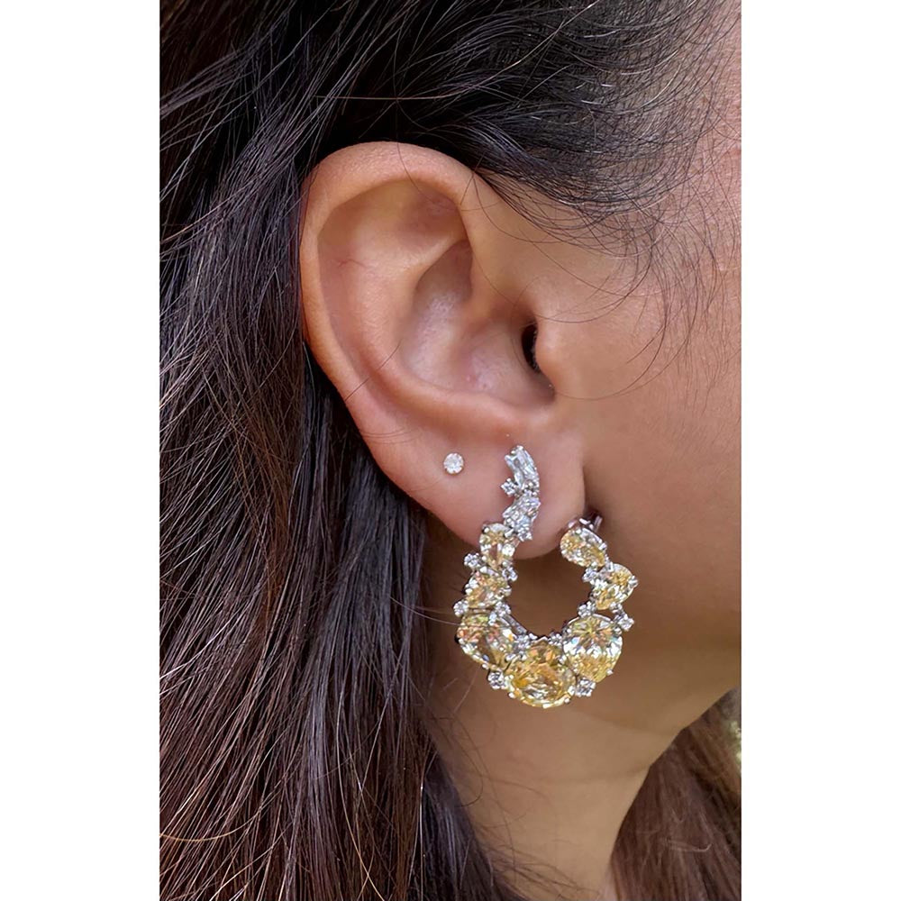 Mon Tresor Golden Aurora Yellow Sapphire Earrings