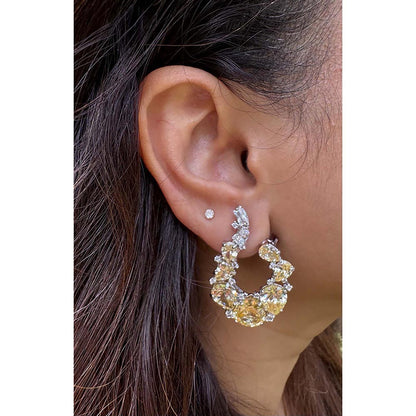 Mon Tresor Golden Aurora Yellow Sapphire Earrings