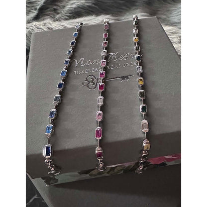 Mon Tresor Ombre Pink Bezel Tennis Bracelet