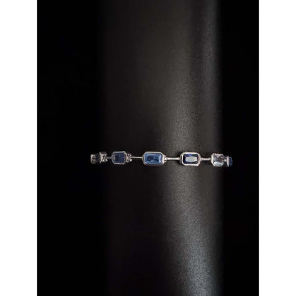 Mon Tresor Ombre Blue Bezel Tennis Bracelet