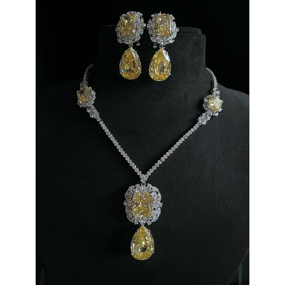 Mon Tresor Dia Necklace With 3 Yellow Jewellery Set