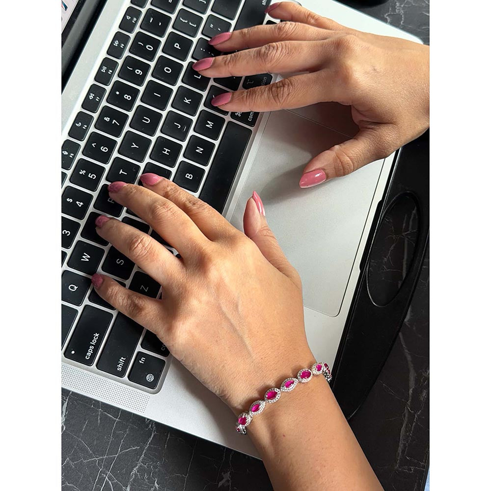Mon Tresor Pink Crimson Royale Ruby Bracelet