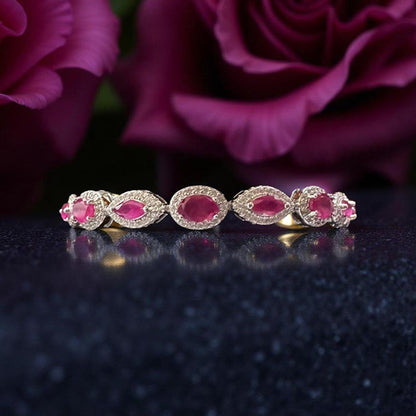 Mon Tresor Pink Crimson Royale Ruby Bracelet
