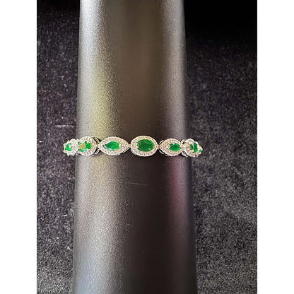 Mon Tresor Green Emerald Envy Tennis Bracelet