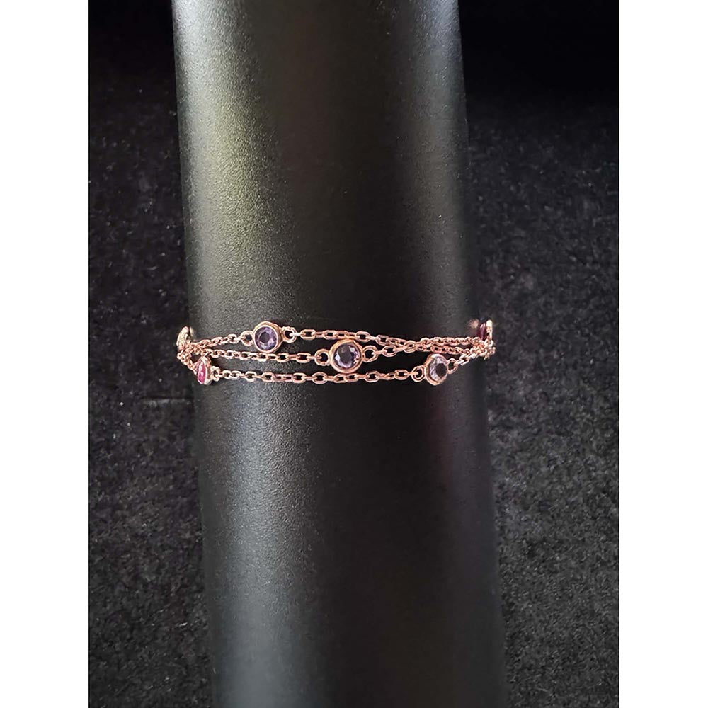 Mon Tresor Rose Gold Rose Twilight Link Bracelet