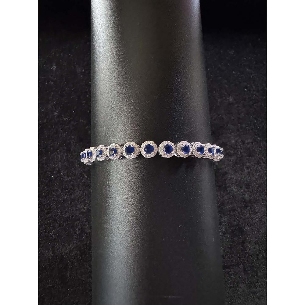 Mon Tresor Round Blue With Dia Halo