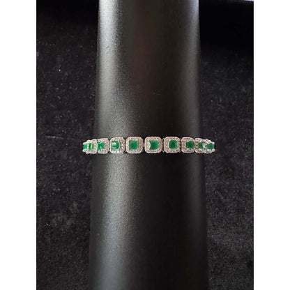 Mon Tresor Green Emerald Grace Tennis Bracelet