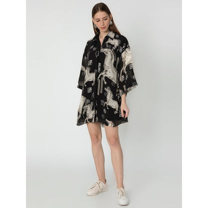 Masaba Black Stallion Mini Dress