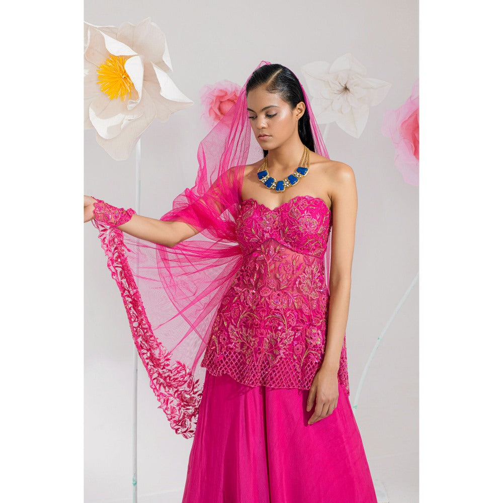 Muskan Aggarwal Layla Embellished Corset with Lehenga and Dupatta (Set of 3)