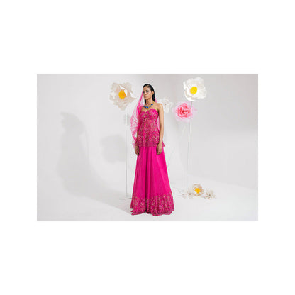 Muskan Aggarwal Layla Embellished Corset with Lehenga and Dupatta (Set of 3)