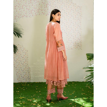 Naaz By Noor Kurta with Pants Under The Neem Pink (Set of 2)