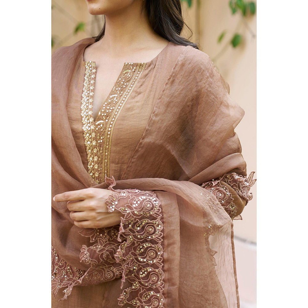 Naaz By Noor Kikli Embroidered Kurta with Pant and Dupatta (Set of 3)