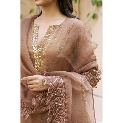 Naaz By Noor Kikli Embroidered Kurta with Pant and Dupatta (Set of 3)