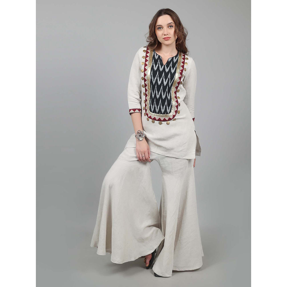 NAMAH BY PARUL MONGIA Almond Sharara with Kurti (Set of 2)